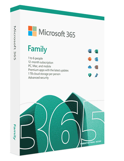 Microsoft 365 for 5 PC/Mac + 5 Tablet (IOS and Android)